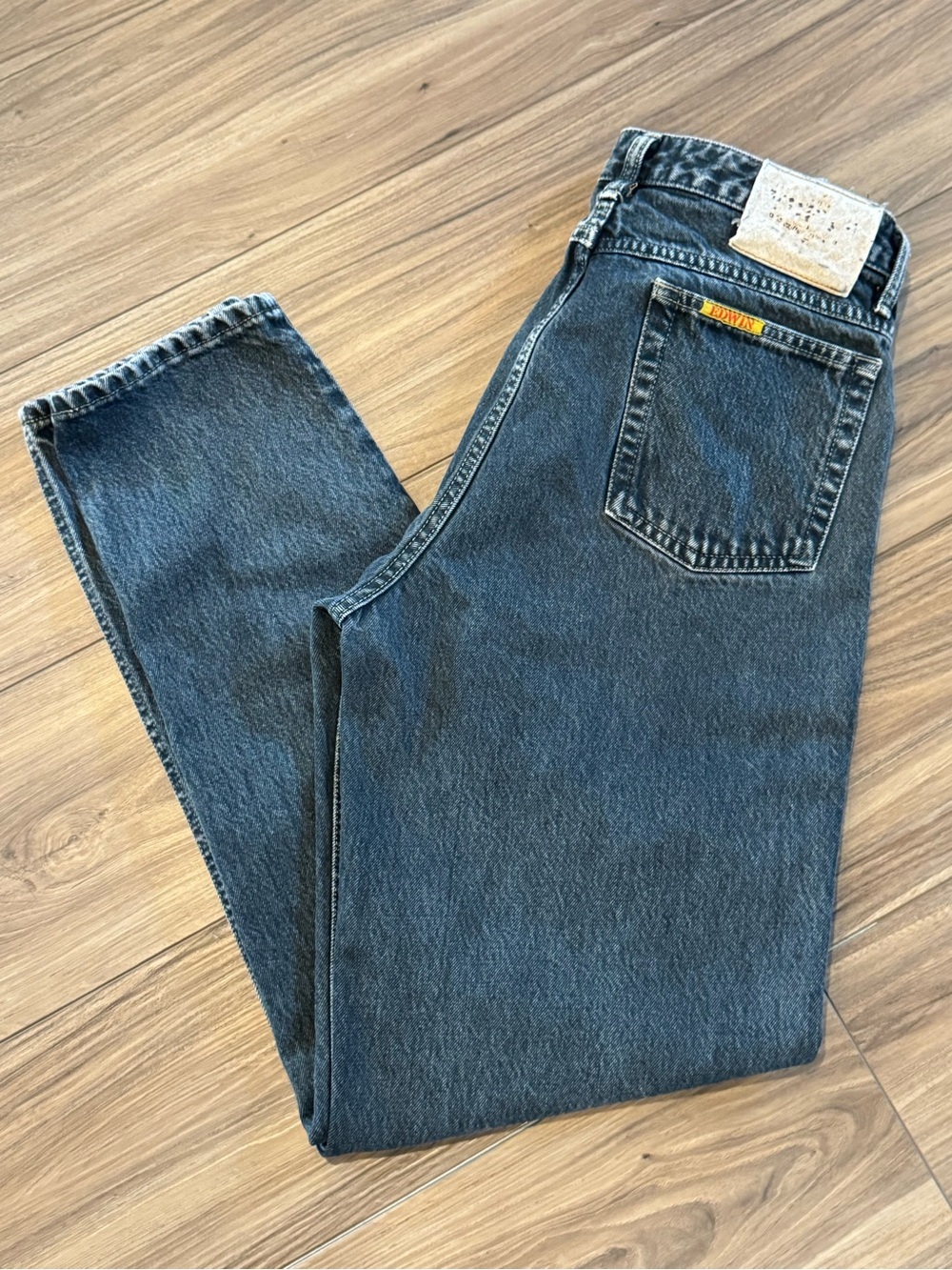 Edwin Vintage LA Slim Japan Jeans Dark Wash Tapered Leg Denim Faded 32x32